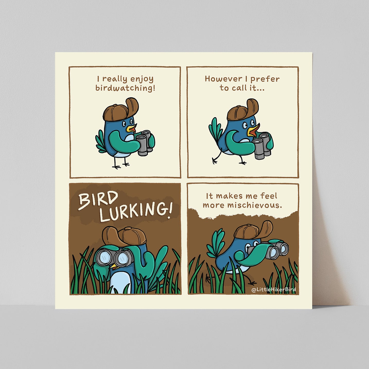 Bird Lurking Comic Print