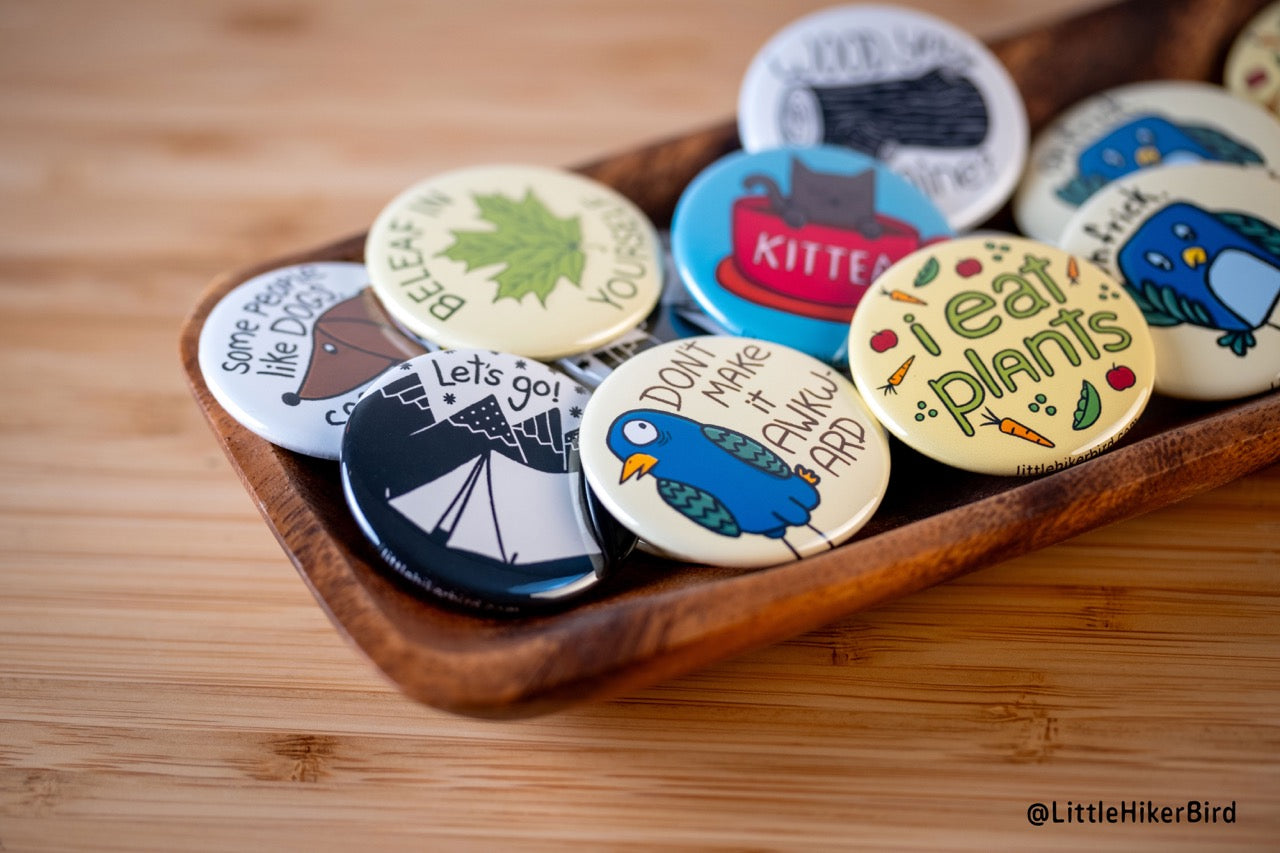 Wut Bird Pin Back Button Pin