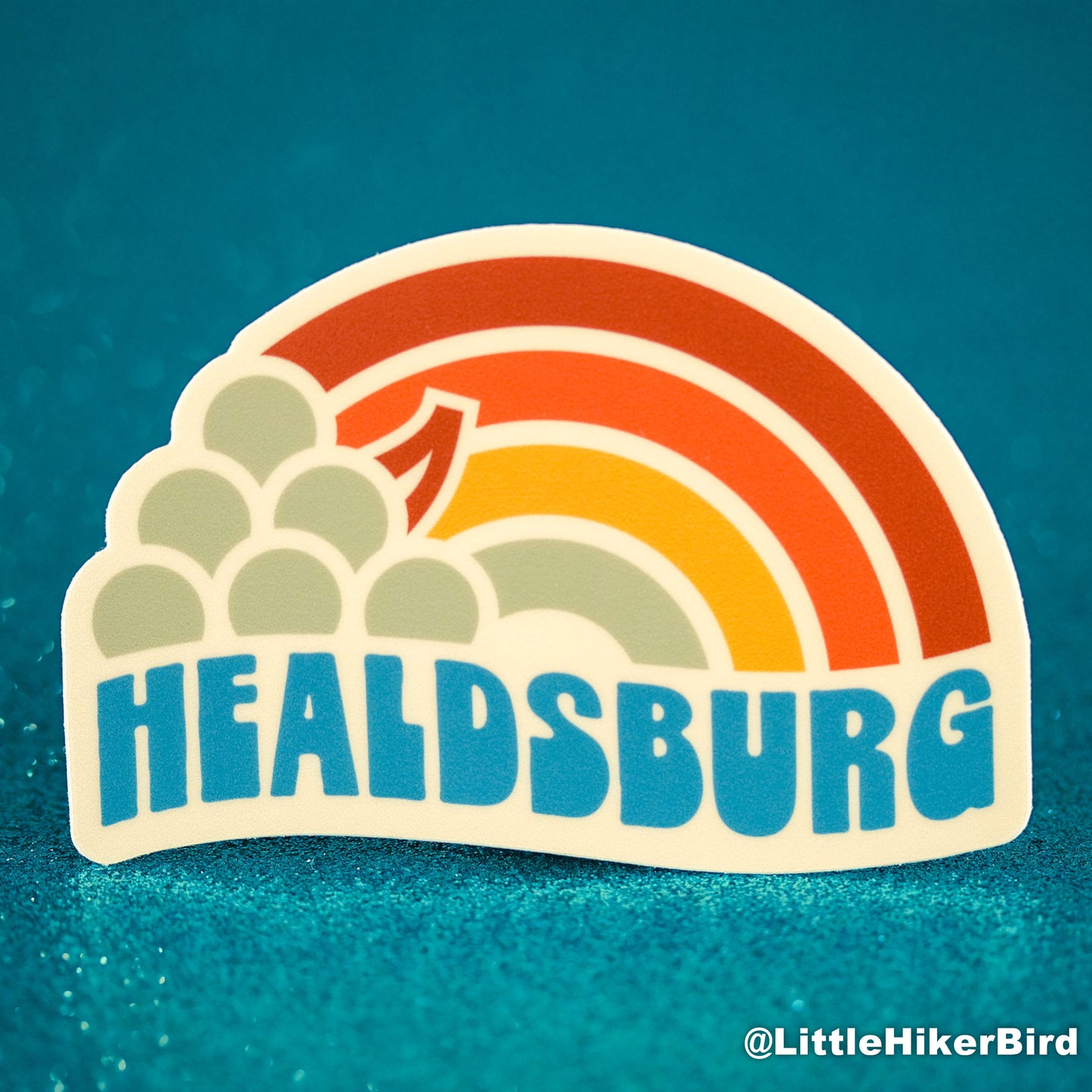 Healdsburg, California - Vinyl Sticker - Grapes