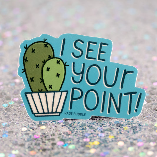 I see your point succulent vinyl sticker