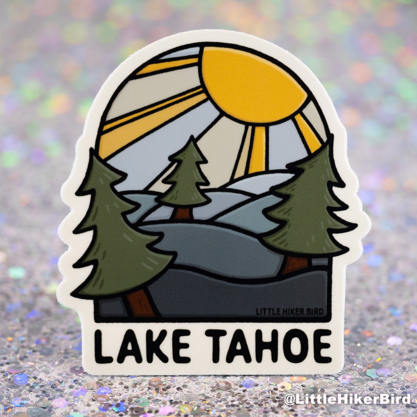 Lake Tahoe Trees Vinyl Sticker