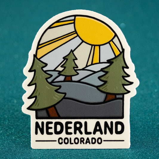 Nederland Colorado Trees Vinyl Sticker