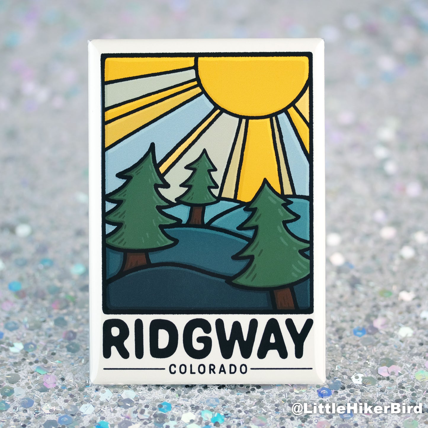 Ridgway, Colorado Fridge Magnet - Trees