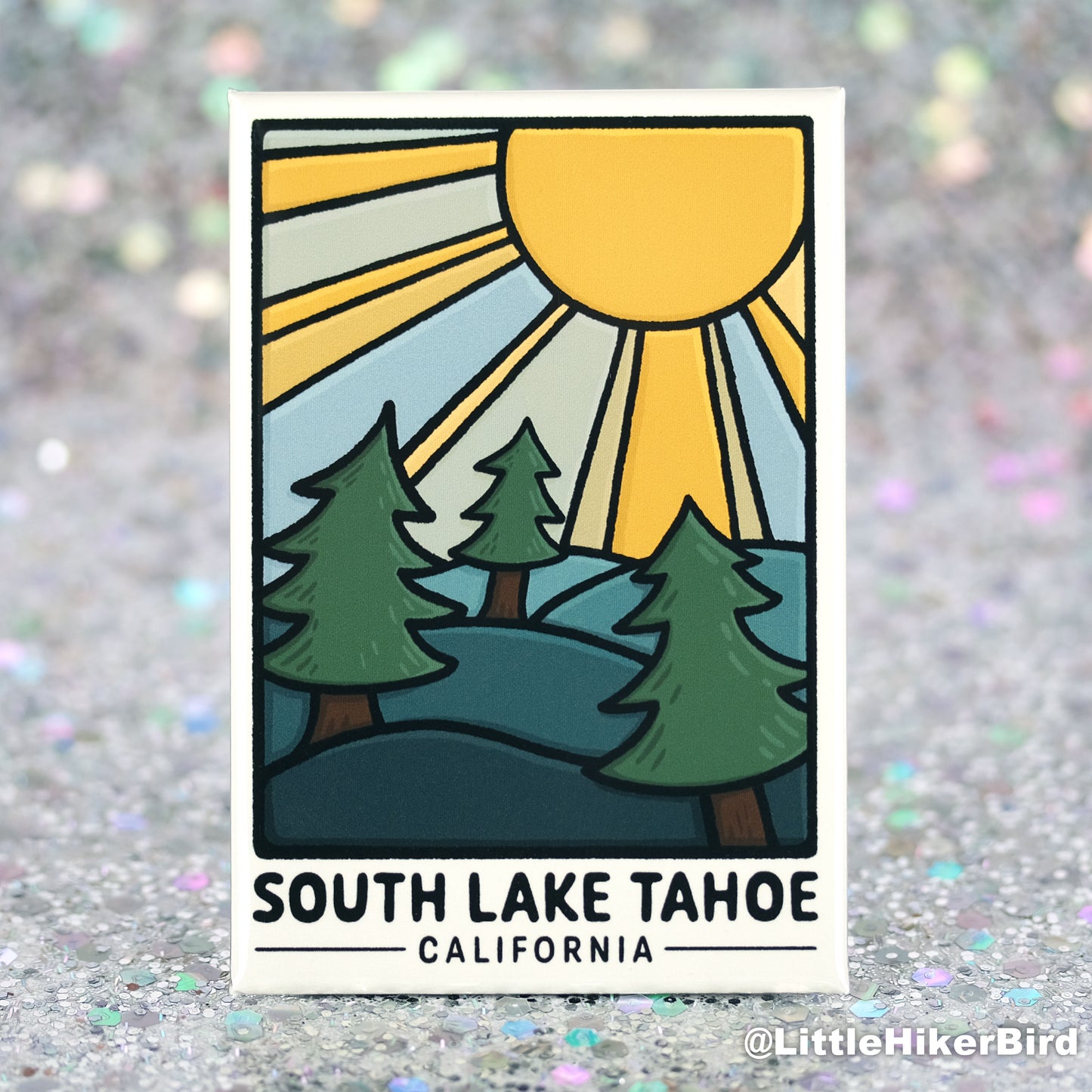 FRIDGE MAGNET - South Lake Tahoe, CA - Trees