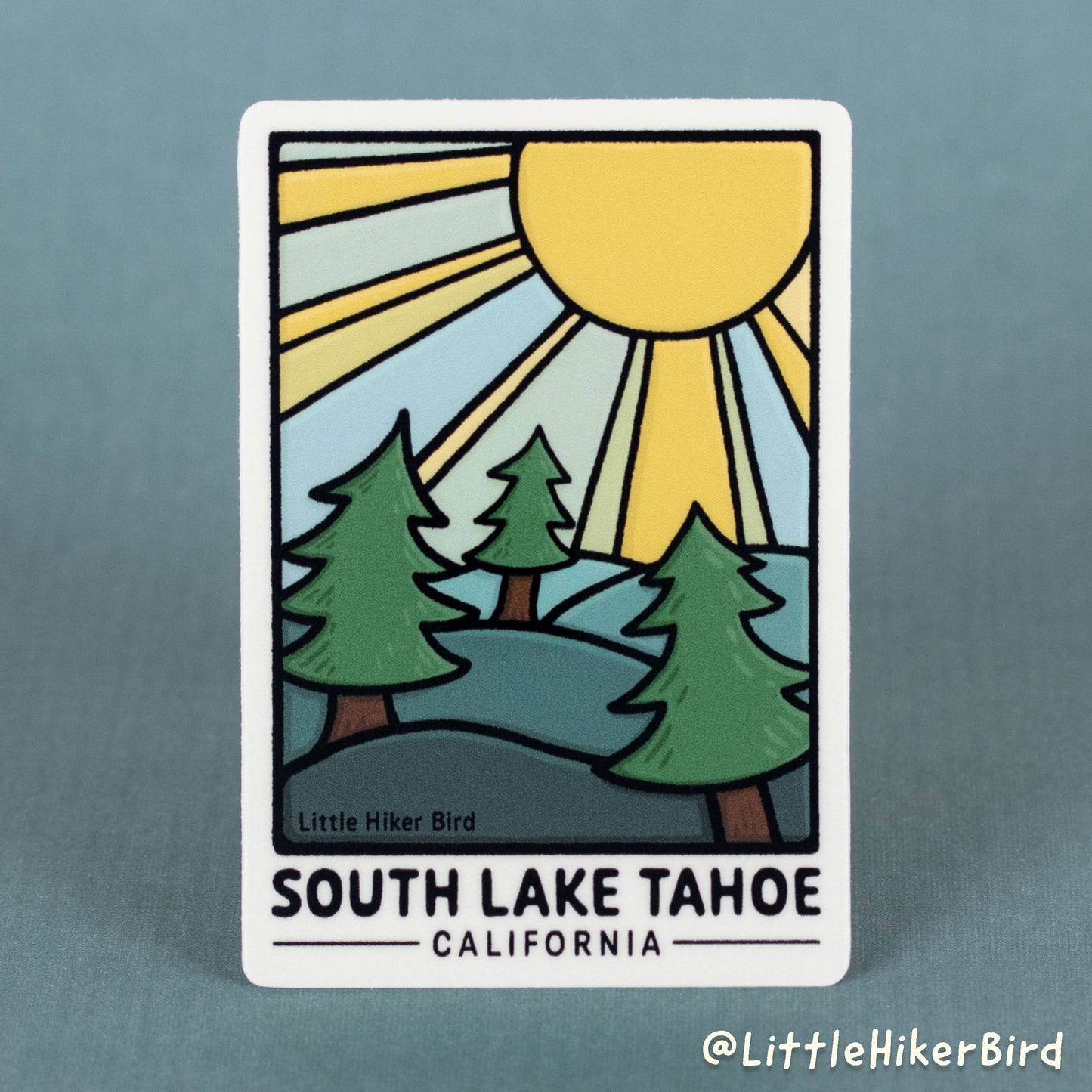 VINYL STICKER - South Lake Tahoe, California - Trees