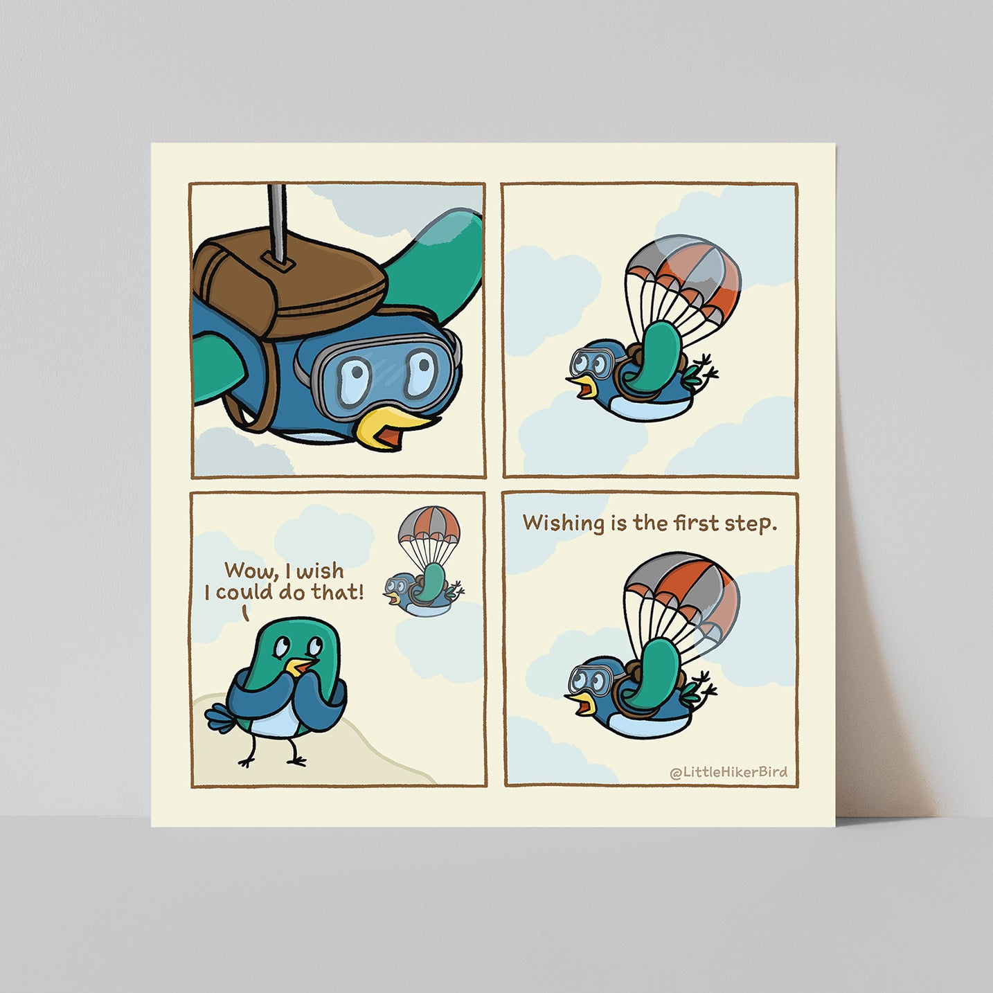 Wishing is the First Step Comic Print