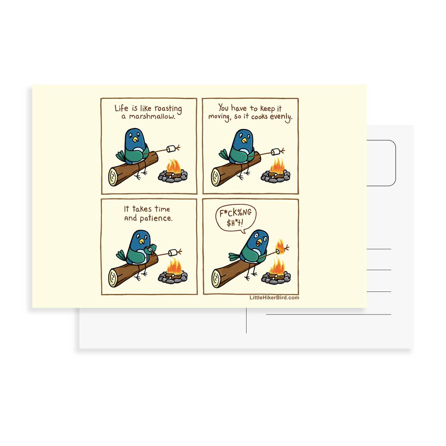 Marshmallow Comic Postcard