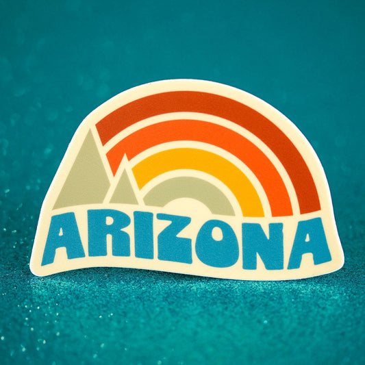 Arizona Rainbow Sunset Vinyl Sticker