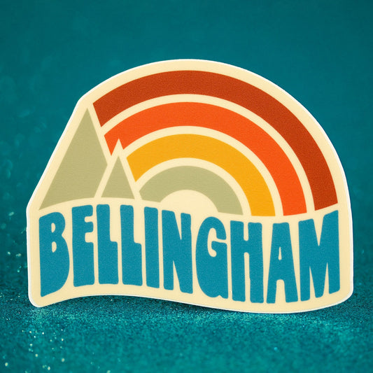 Bellingham Rainbow Sunset Vinyl Sticker