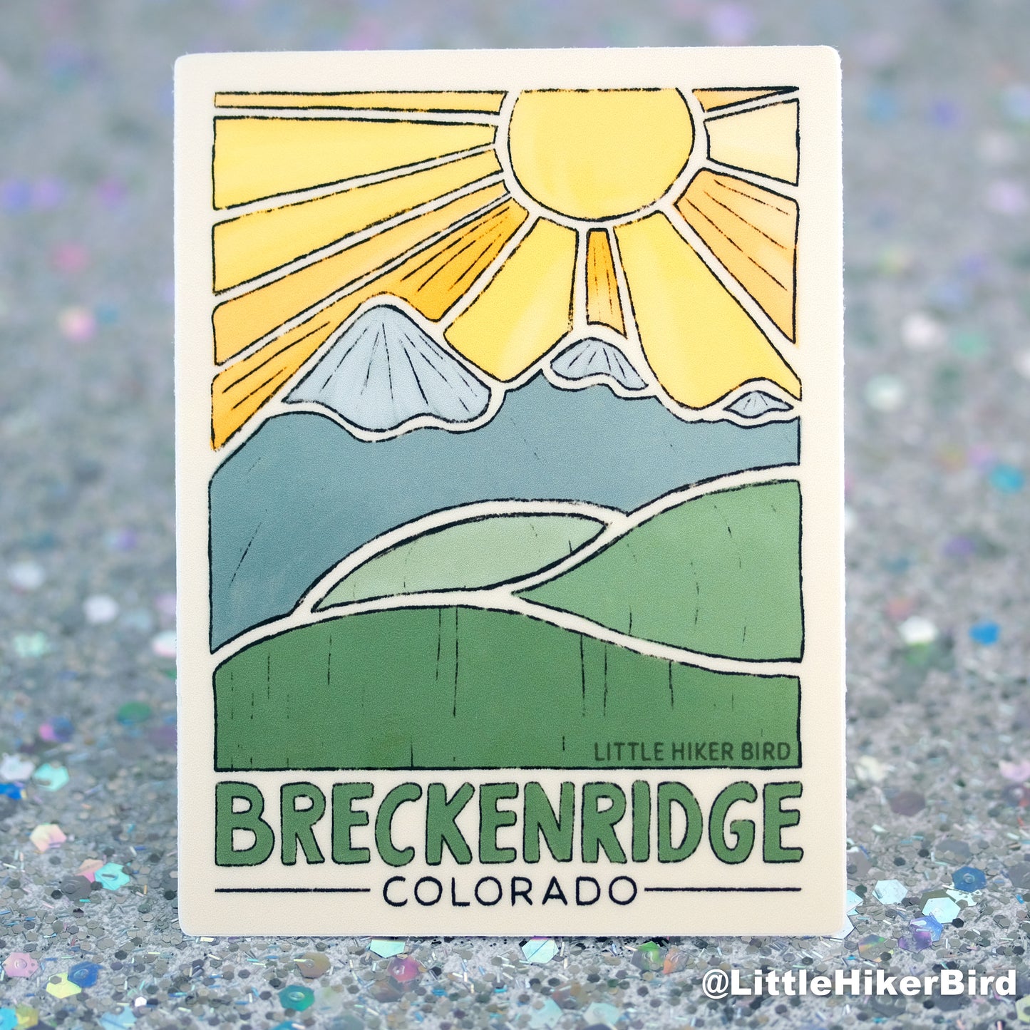 Breckenridge - Mountain Sketch - Vinyl Sticker