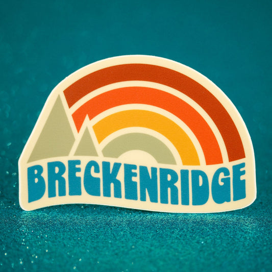 Breckenridge Rainbow Sunset Vinyl Sticker