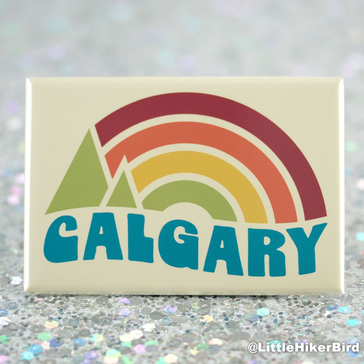 Calgary Fridge Magnet - Vintage Sunset