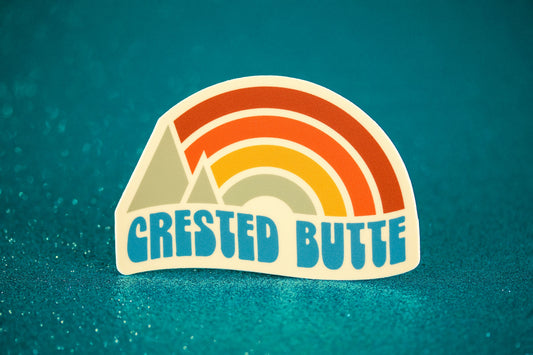 Crested Butte, Vintage Sunset Vinyl Sticker