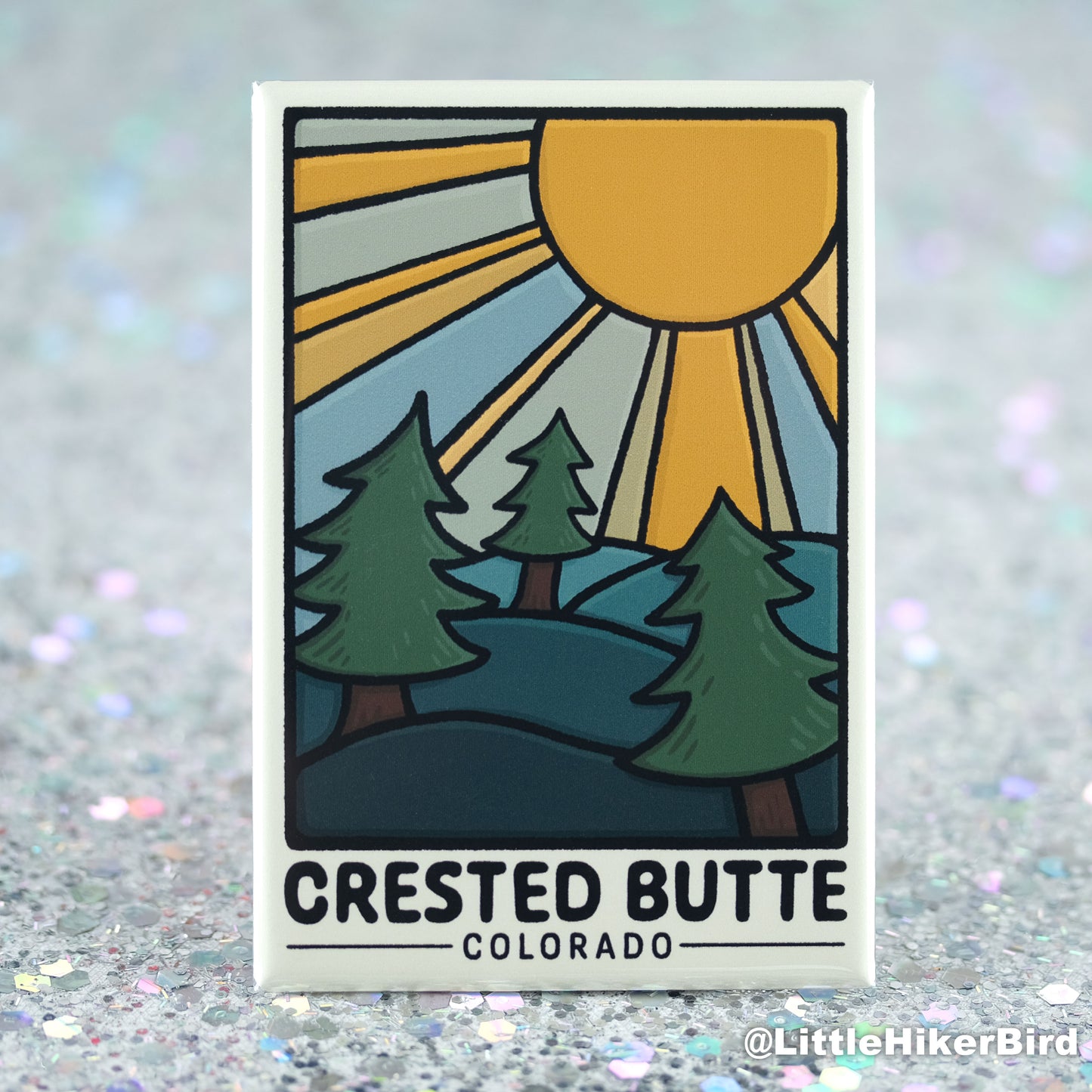 Crested Butte, Colorado Fridge Magnet - Trees