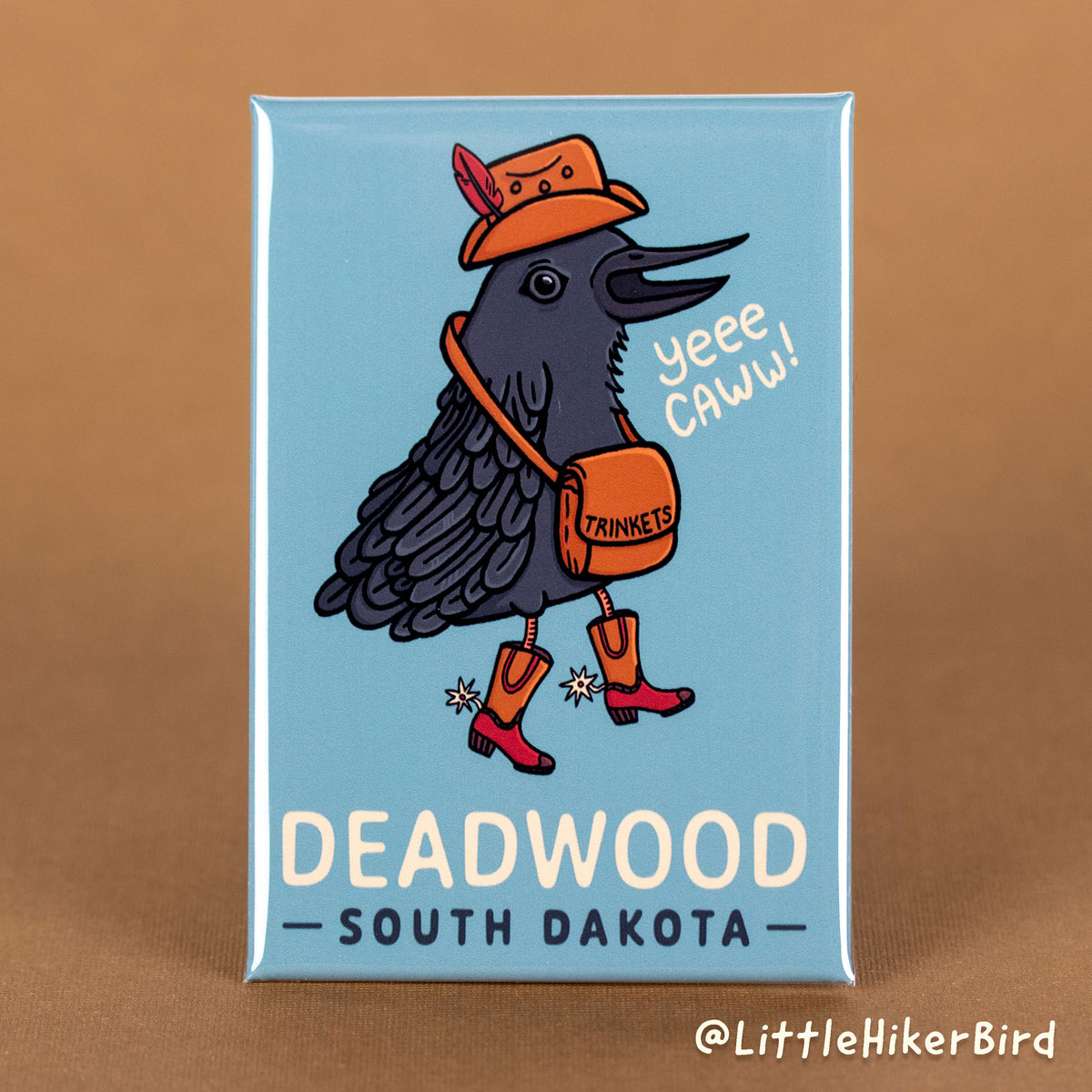 FRIDGE MAGNET - Deadwood, South Dakota - YeeCaw Bird