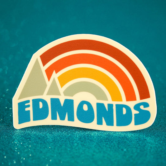 Edmonds Rainbow Sunset Vinyl Sticker