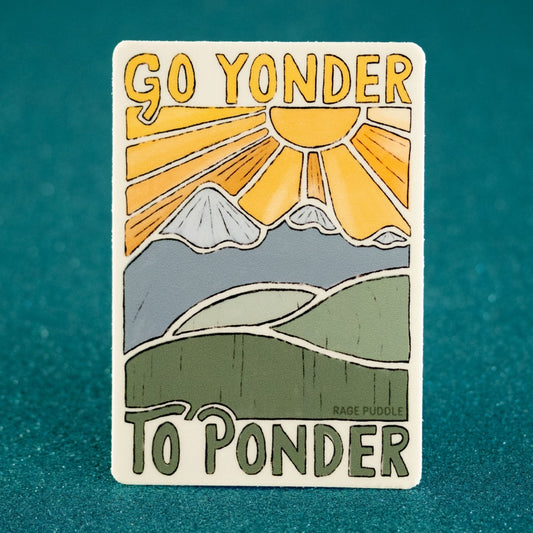 Go Yonder to Ponder Vinyl Sticker