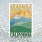 Graeagle Fridge Magnet - Mountain Sketch