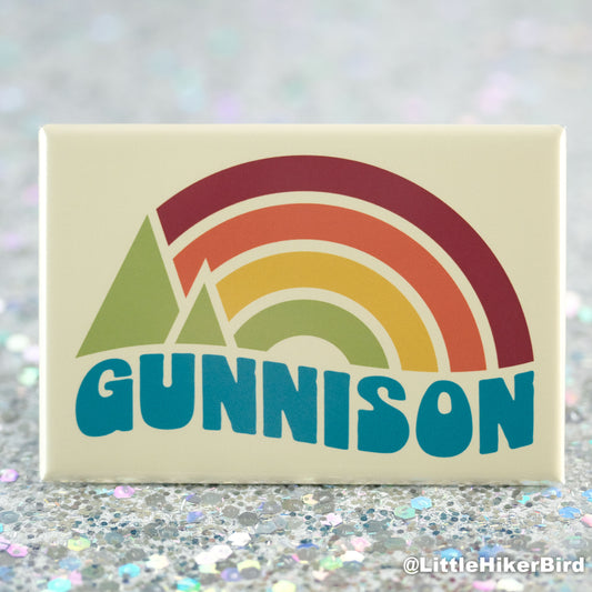 Gunnison Fridge Magnet - Vintage Sunset