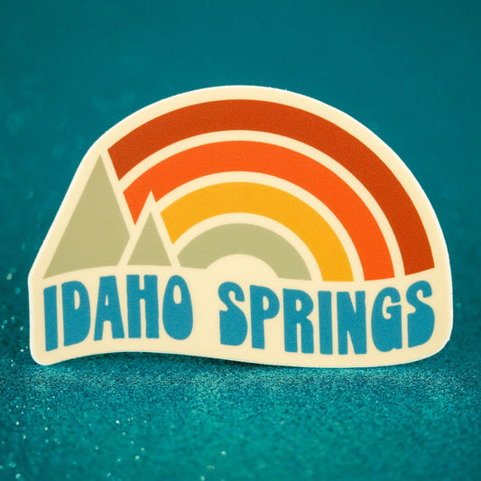 Idaho Springs Rainbow Sunset Vinyl Sticker