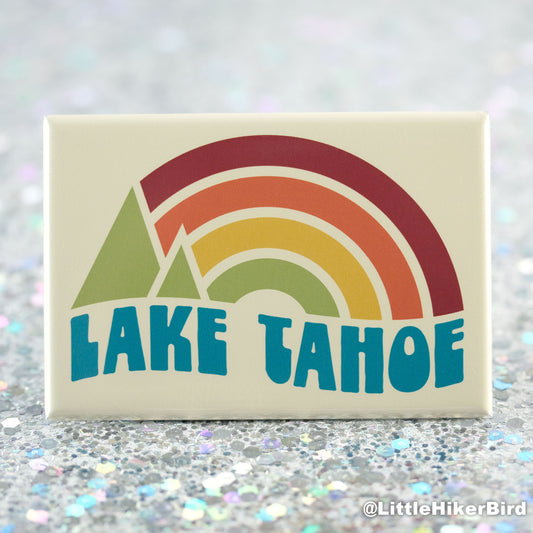 Lake Tahoe Fridge Magnet - Vintage Sunset