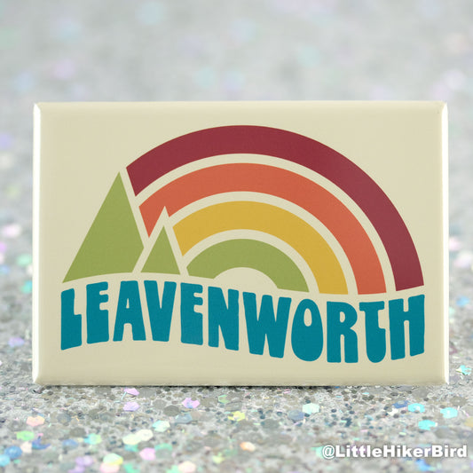 Leavenworth Fridge Magnet - Vintage Sunset
