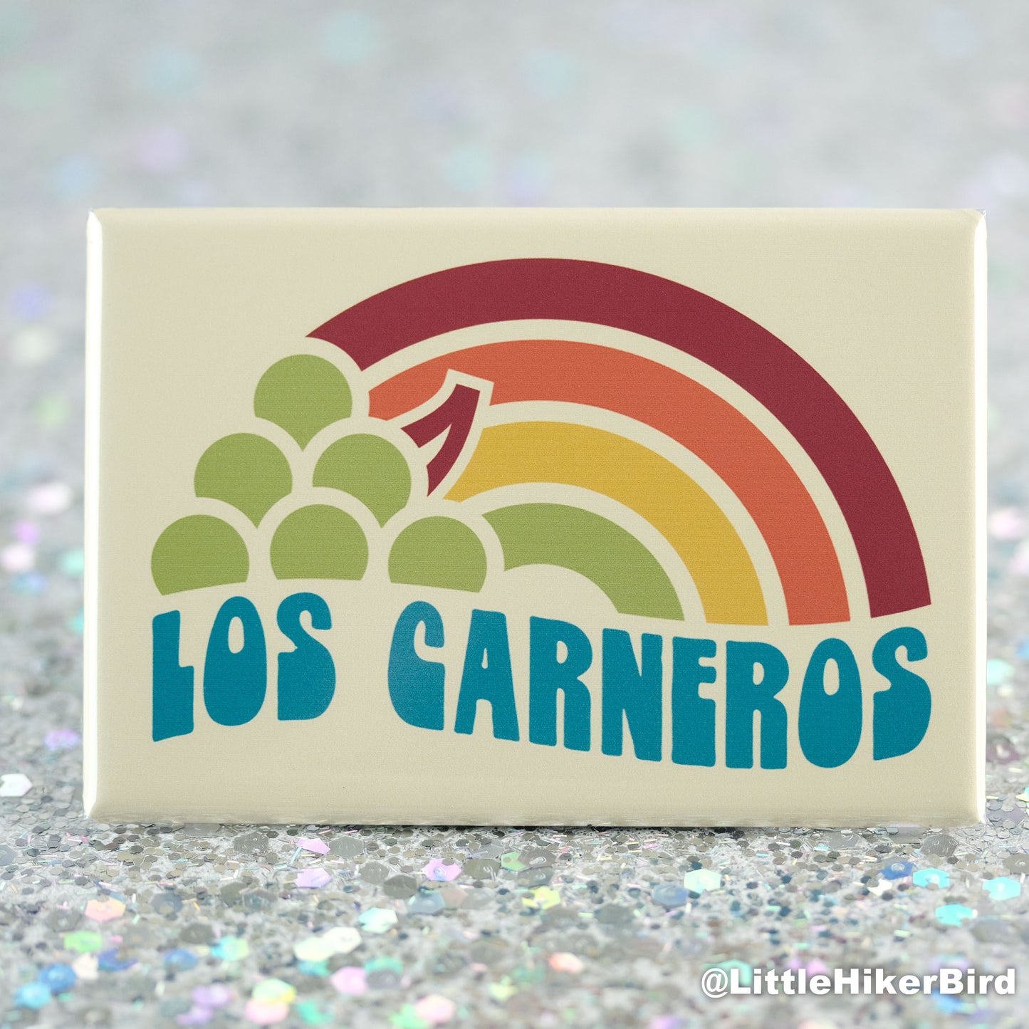 Los Carneros Fridge Magnet - Vintage Sunset Grapes