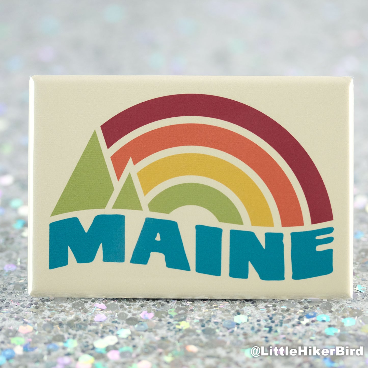 Maine Fridge Magnet - Vintage Sunset