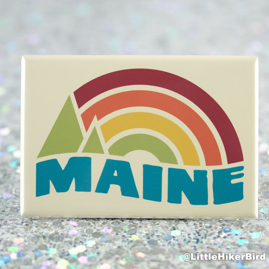 Maine Fridge Magnet - Vintage Sunset