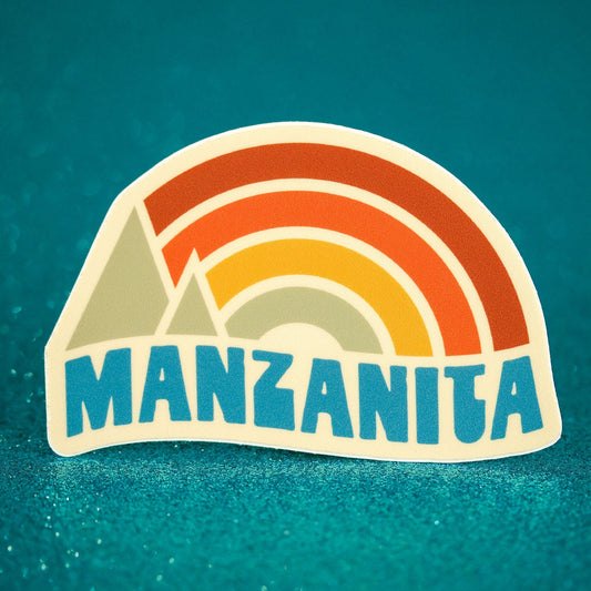 Manzanita Rainbow Sunset Vinyl Sticker