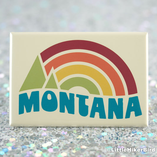 Montana Fridge Magnet - Vintage Sunset