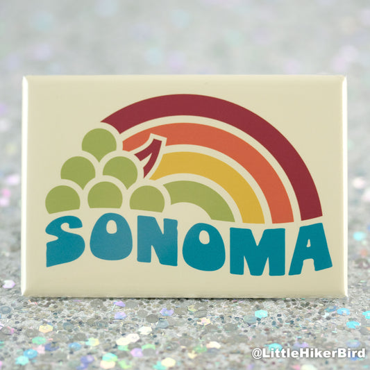 Sonoma Fridge Magnet - Vintage Sunset Grapes