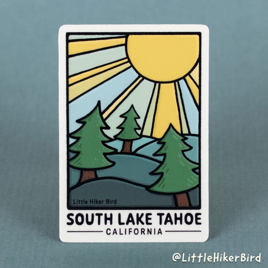 VINYL STICKER - South Lake Tahoe, California - Trees