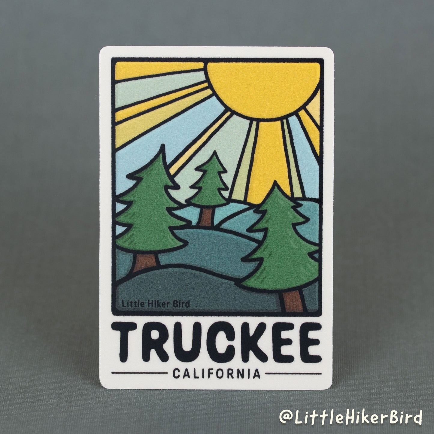 VINYL STICKER - Truckee, California - Trees