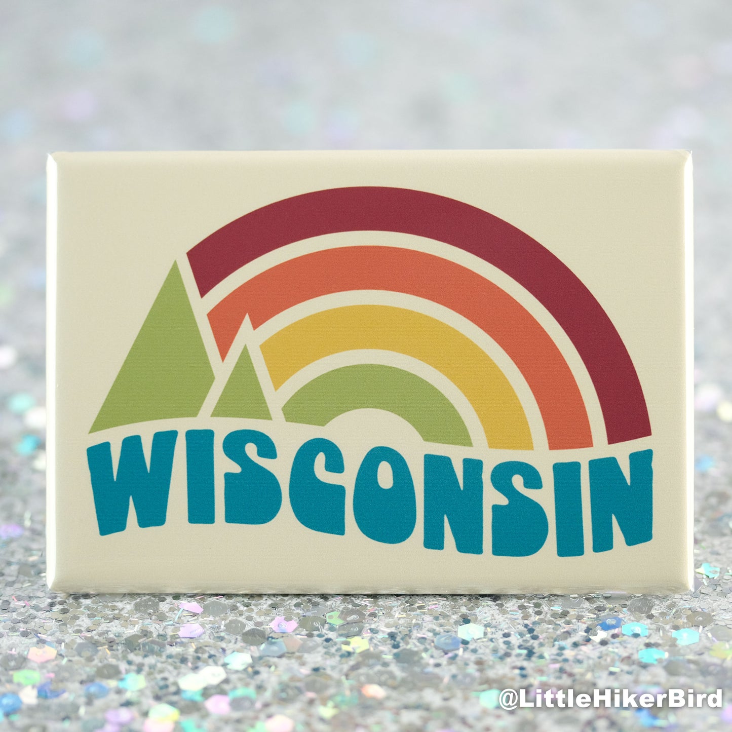 Wisconsin Fridge Magnet - Vintage Sunset