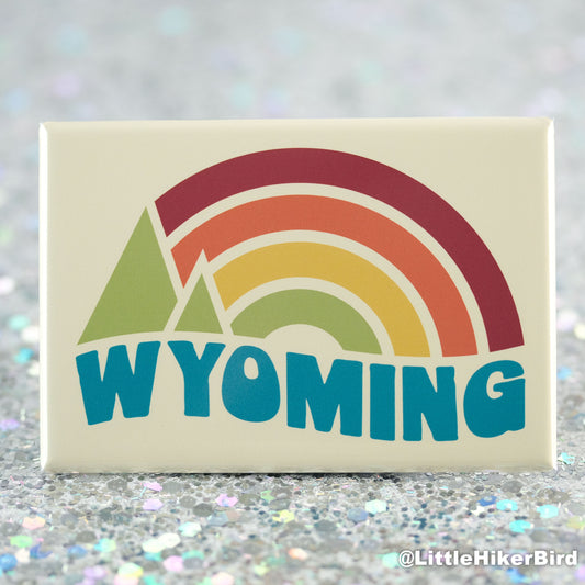 Wyoming Fridge Magnet - Vintage Sunset