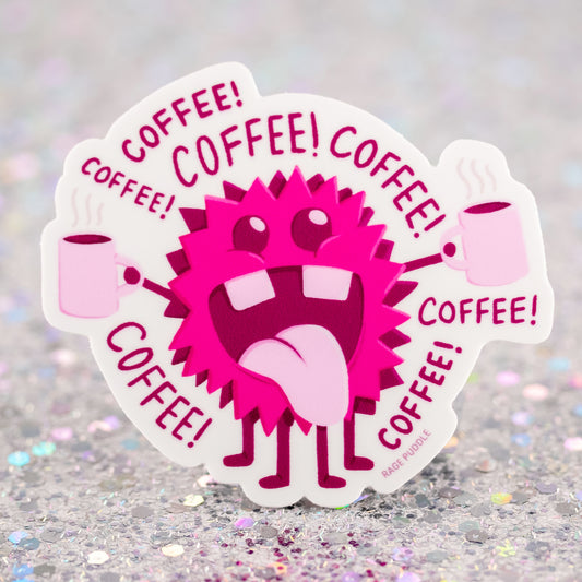 Coffee Monster Vinyl Sticker