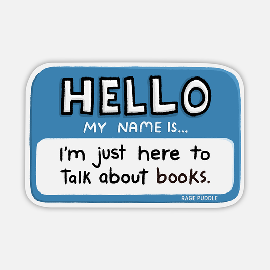 Hello My Name is Books Vinyl Sticker