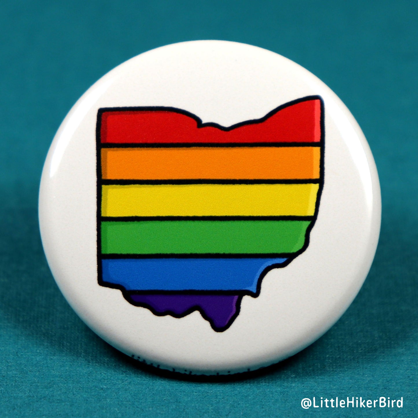 Rainbow LGBTQ+ Pride Ohio - Button Pin