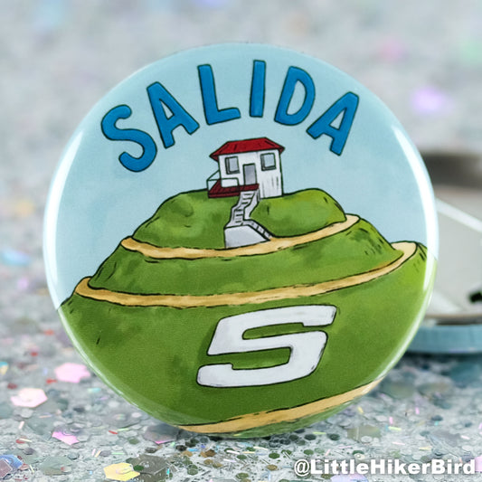 Salida, Colorado - Button Pin - S Tenderfoot Mountain