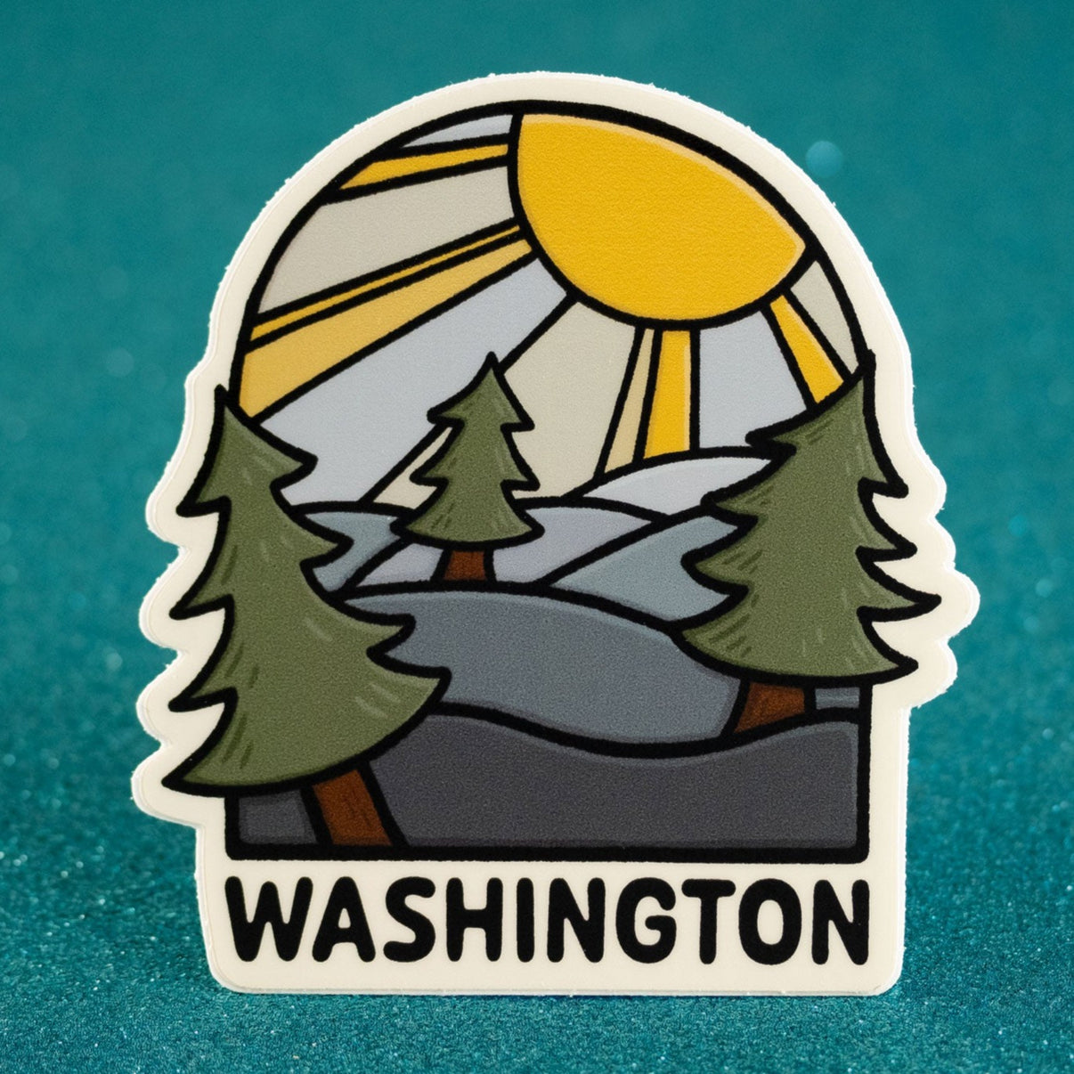Washington State Trees Vinyl Sticker – Little Hiker Bird