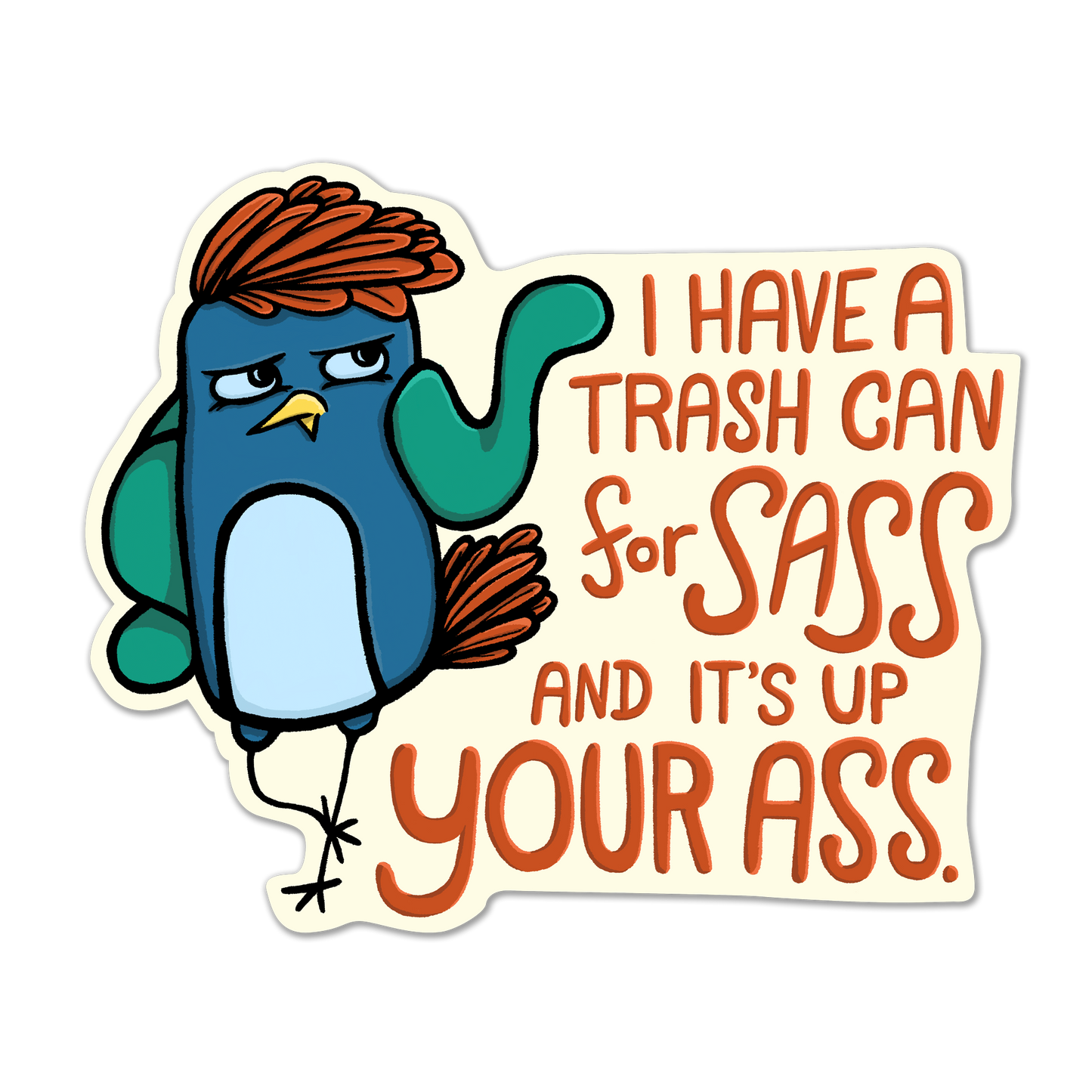 Sass Trash Vinyl Sticker