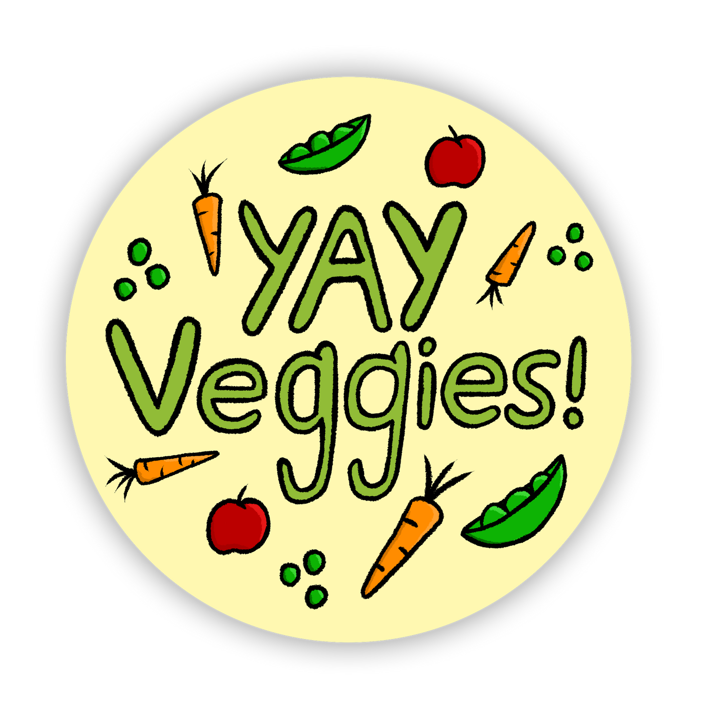 Yay Veggies Vinyl Sticker